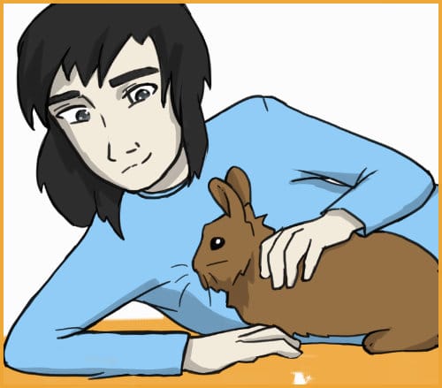 lay next to your rabbit